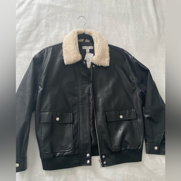 And Now This bomber leather jacket - Picture 2 of 2